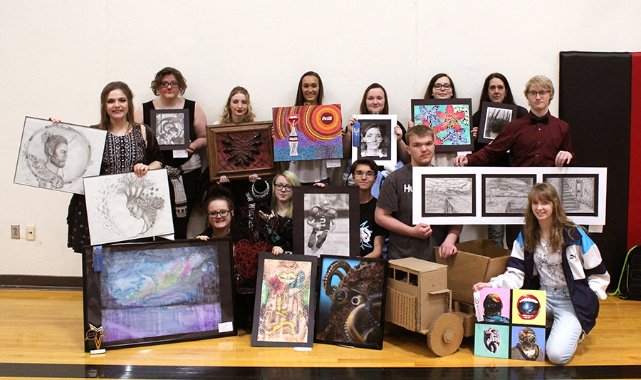 Front Row: Isabella Hettinger, Tesia Manson, Austin Pettlon, Ethan Holtz, Emily LaRosa; Back Row: Amer Klein, Sammy Spray, Alex Phillips, Sierra Nolz, Cayleigh Schlichte, Rebecca Cole, Teacher Jolene Pitzenberger-Timp, Tanner Kelley. (Absent from photo: Kaycee Elledge, John Nagel, Abbie Placke, Hannah Axline, Miranda Axline, Kirsten Stiefel, Kale Rempe, Emily Ronnebaum).