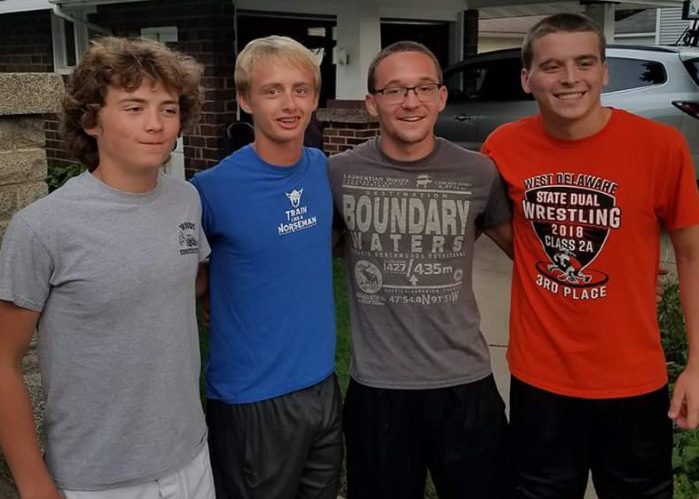 Evan Woods (11), Luke Farmer (11), Ryan Phillips (12), & Daniel Woods (12)