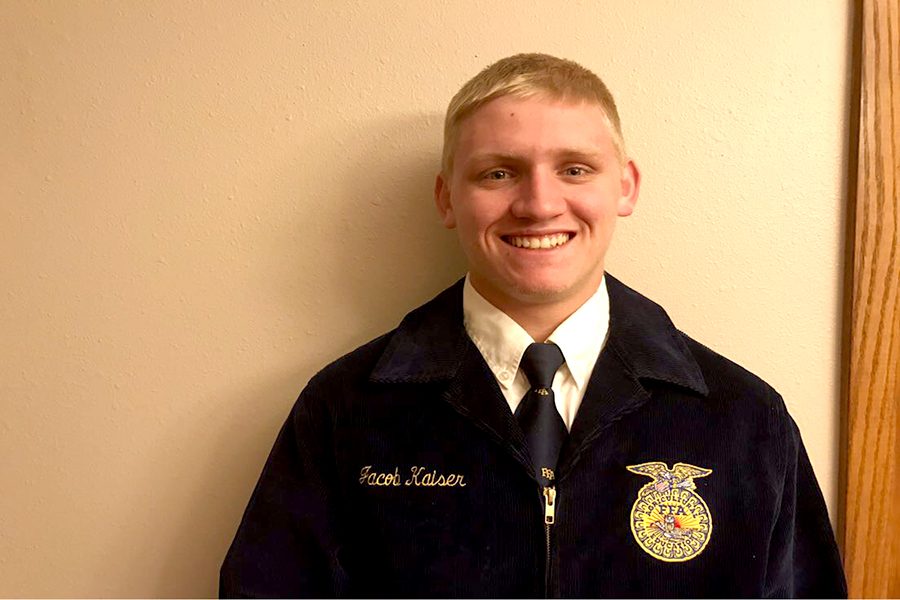 Jacob Kaiser will receive his Star Over Iowa Award at the State FFA Convention on April 16.