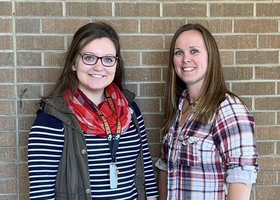 New English teacher Abigail Funke and Special Education teacher Melissa Hauschild.