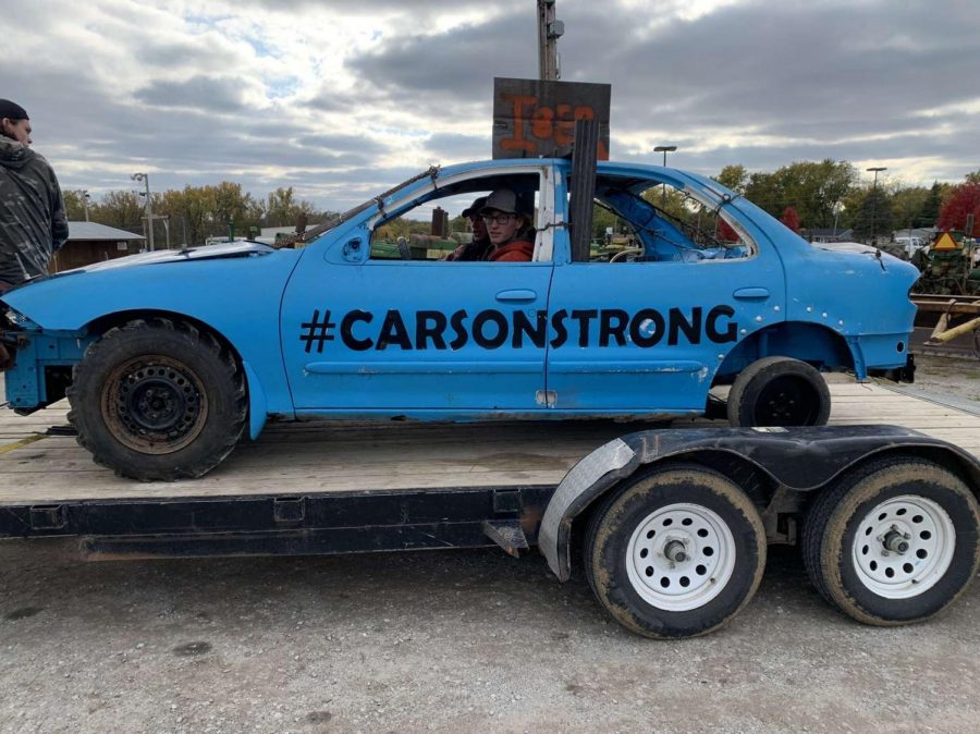 Dominic Rave-Olsen honors classmate with a championship demo car he built and raced himself with the help of friends and family. 