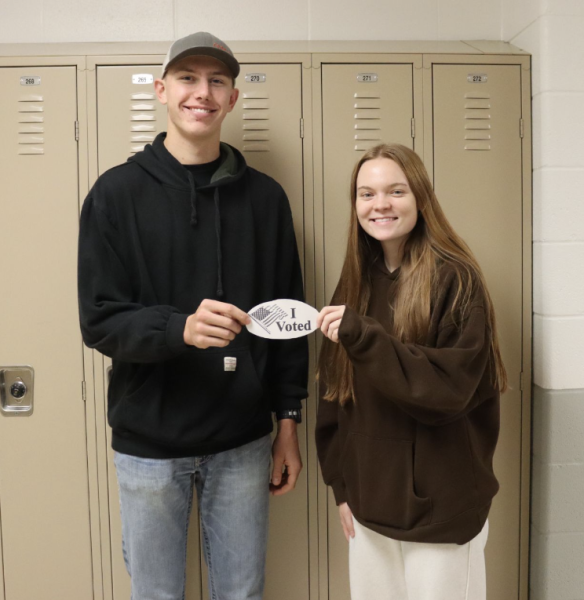 Seniors Adam Cook and Olivia Halverson turn 18 on Election Day