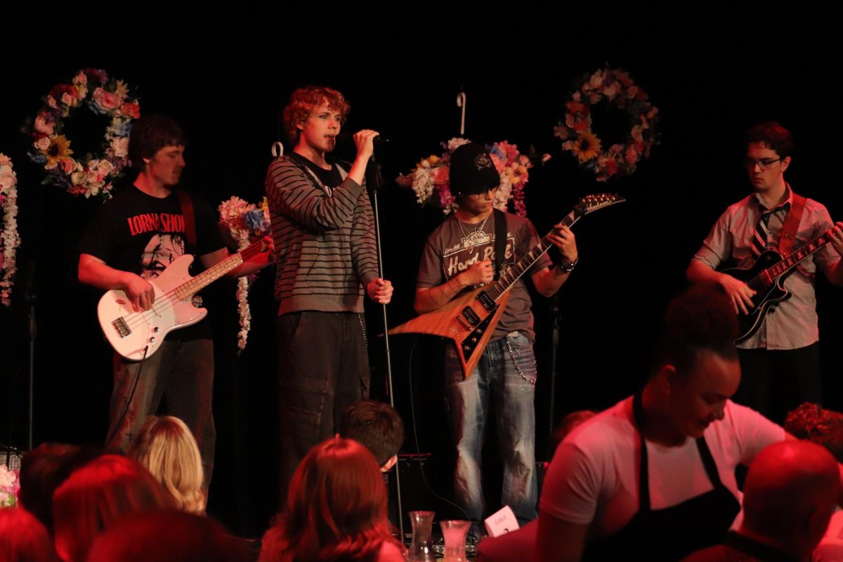 The band Silverware performing at dinner show. 